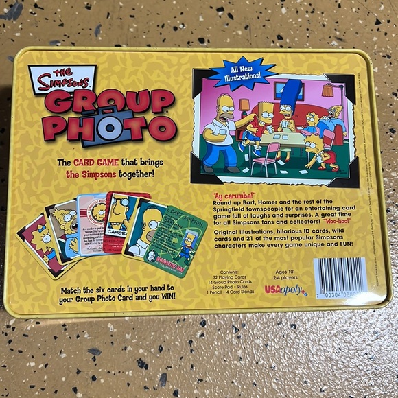 Simpsons Group Photo Game in Collectable Tin - Picture 2 of 3